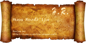 Huss Rozália névjegykártya